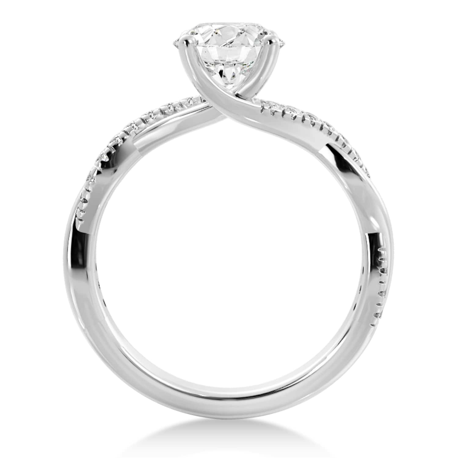 Lab Grown Diamond  Classic Engagement Ring 14k White Gold (0.16ct)