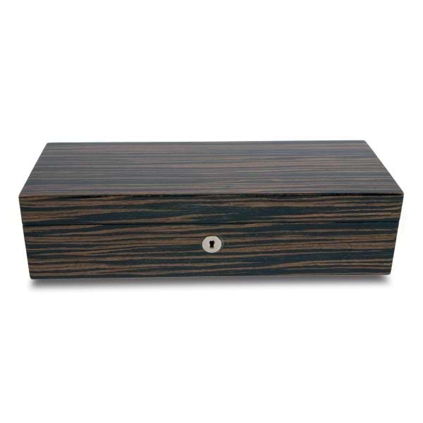 Rapport London Macassar Wood Five Watch Box Storage