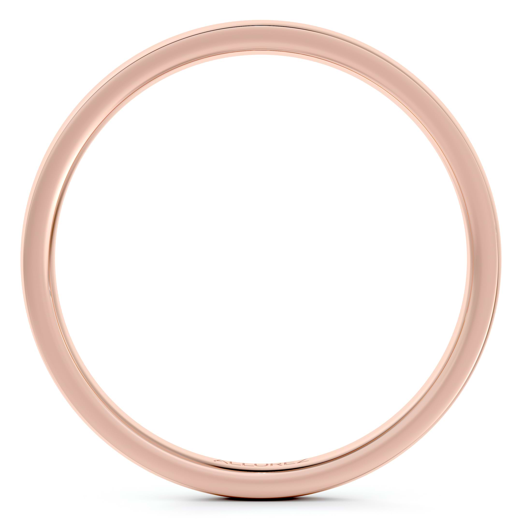 Low Dome Comfort Fit Wedding Band in 14K Rose Gold (2MM)