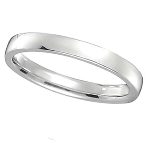 Platinum Wedding Ring Low Dome Comfort Fit (2mm)