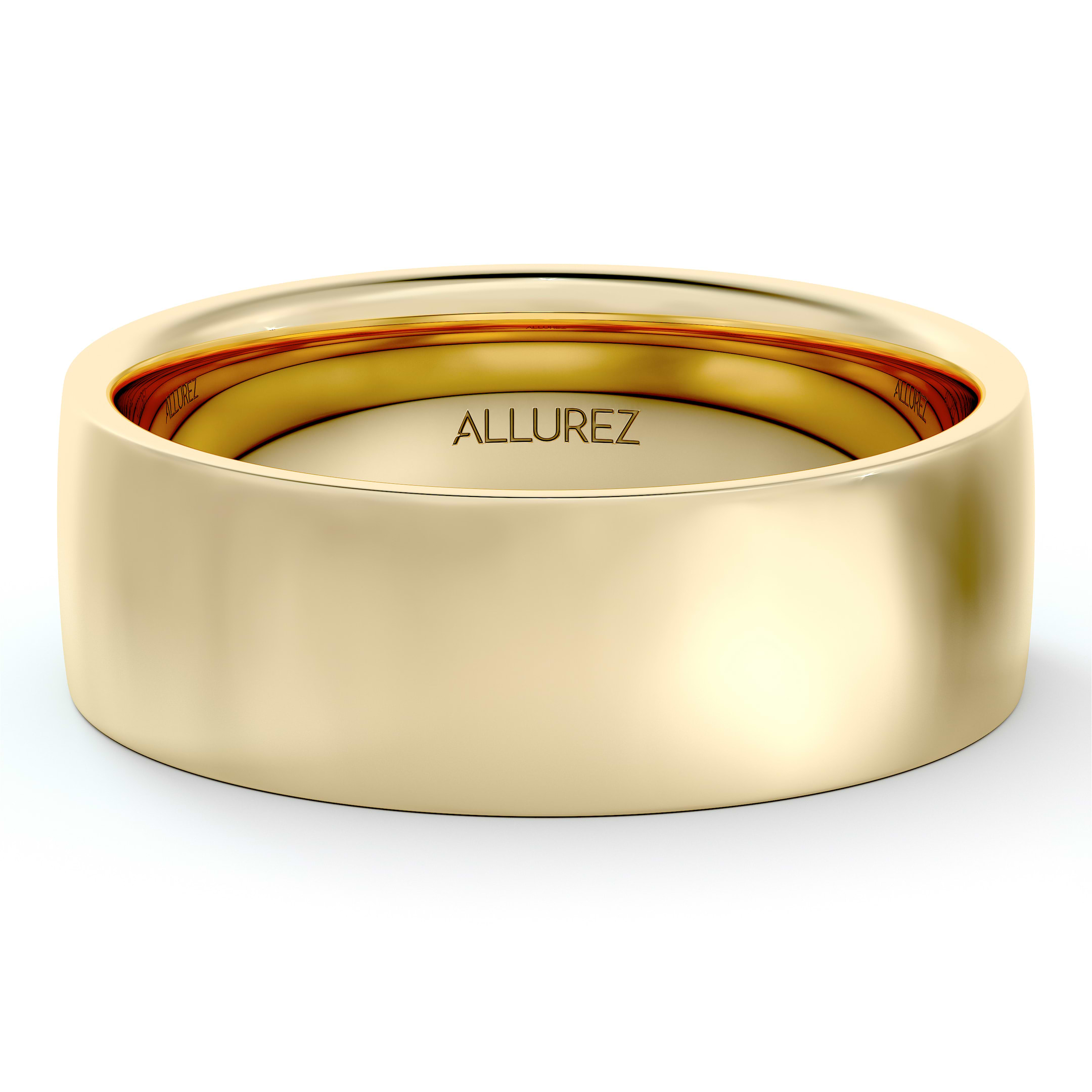 Men's Wedding Ring Low Dome Comfort-Fit in 18k Yellow Gold (6mm)
