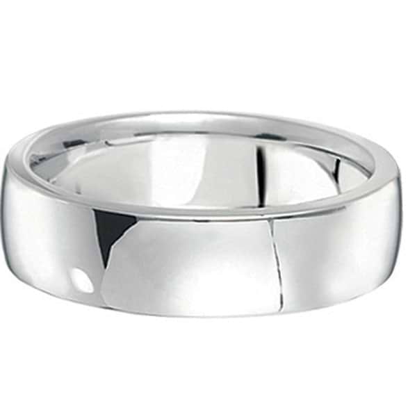 Men's Wedding Ring Low Dome Comfort-Fit in Palladium (6 mm)