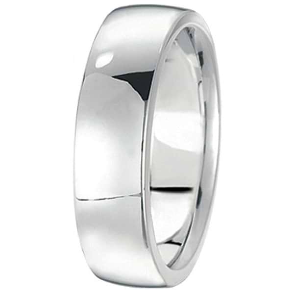 Men's Wedding Ring Low Dome Comfort-Fit in Palladium (6 mm)