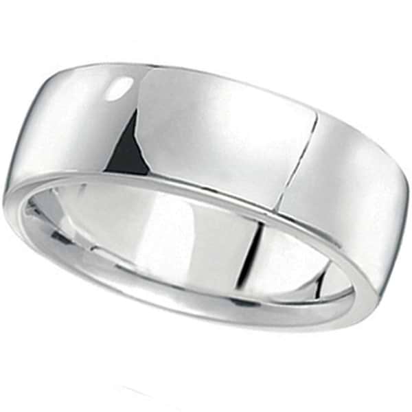 Men's Wedding Band Low Dome Comfort-Fit in Platinum (7 mm)