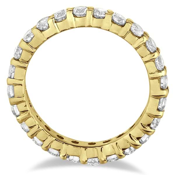 Lab Grown Diamond Eternity Ring Wedding Band in 14k Yellow Gold (2.00ct)