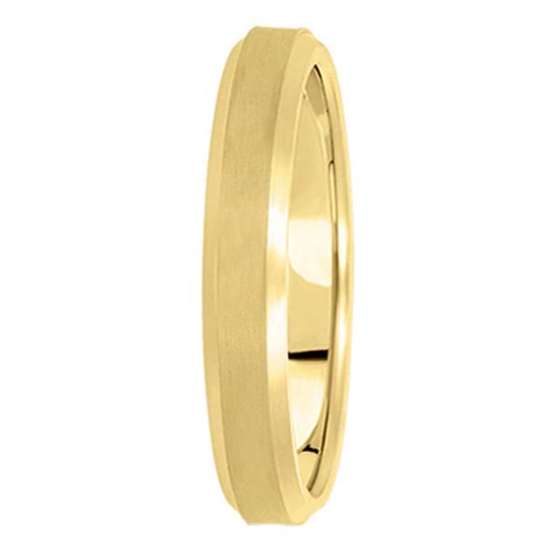 Comfort-Fit Carved Wedding Band in 14k Yellow Gold (4mm)
