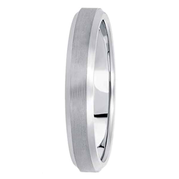 Comfort-Fit Carved Wedding Band in Palladium (4mm)