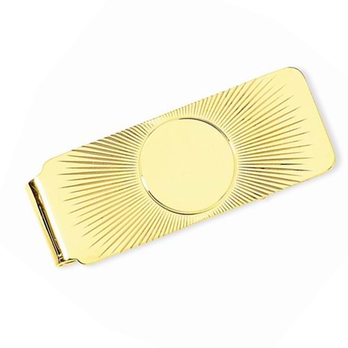 Sunshine Design Money Clip Plain Metal 14k Yellow Gold