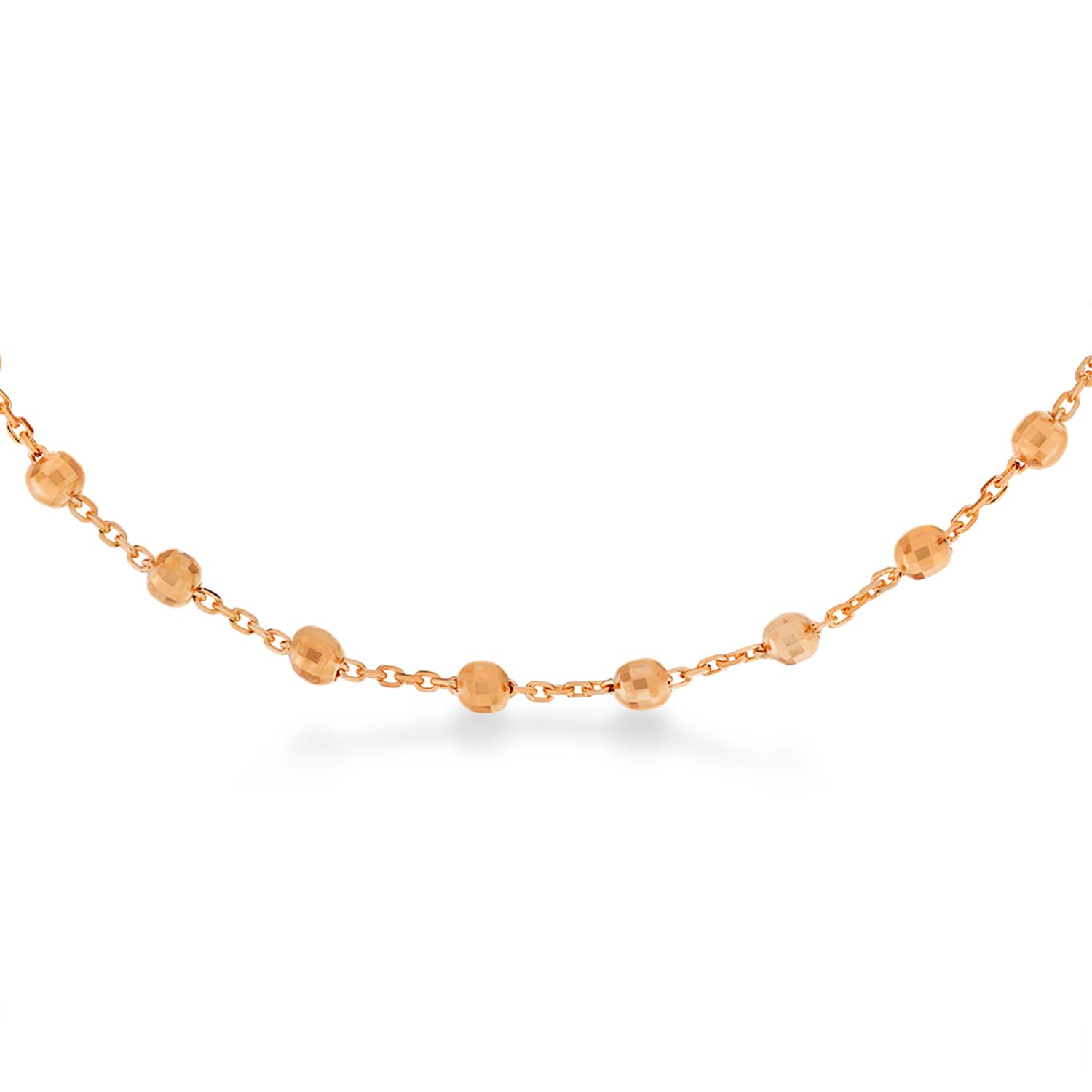 Bead Stationed Bracelet 14k Rose Gold