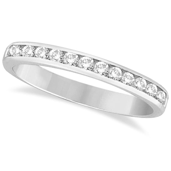 Channel-Set Diamond Ring Band in 14k White Gold (0.33 ctw) - Clearance