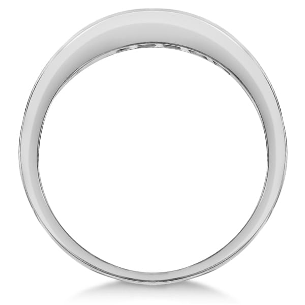 Princess-Cut Channel-Set Stackable Garnet Ring 14k White Gold 1.00ct