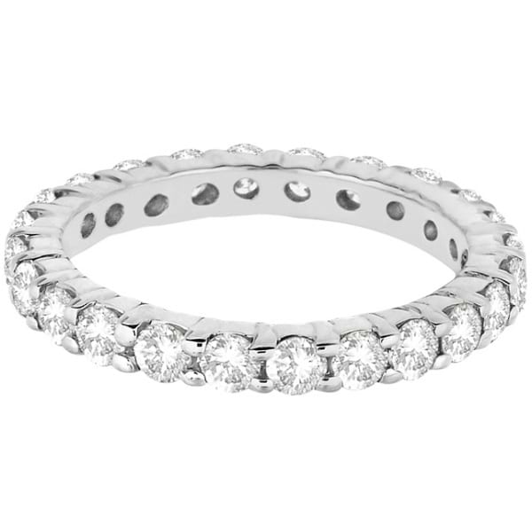 Diamond Eternity Ring Wedding Band in 14k White Gold (2.00ct)