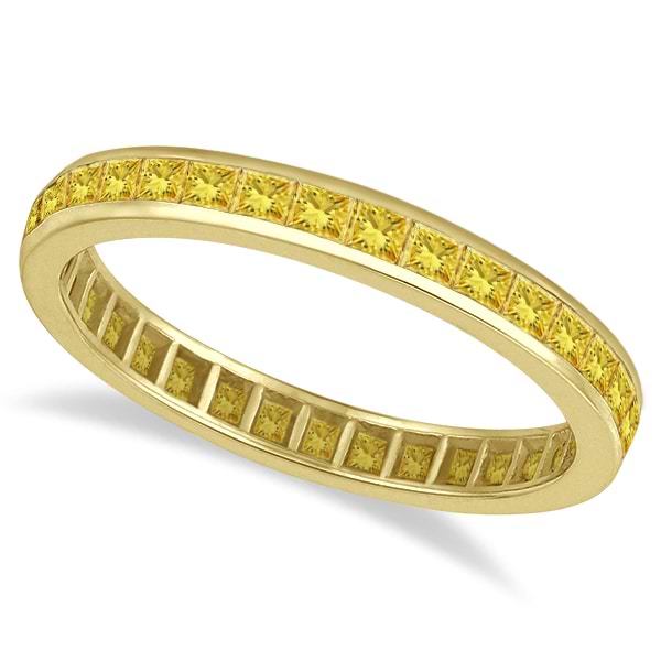 Princess-Cut Fancy Yellow Canary Diamond Ring 14k Yellow Gold (1.16ct)