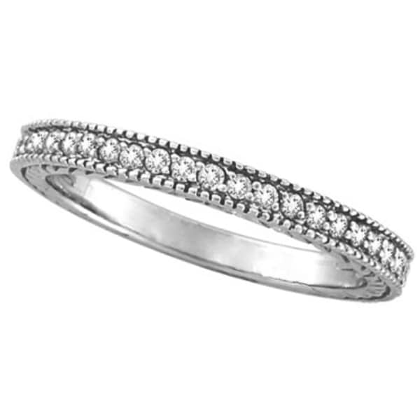 Diamond Stackable Ring Thin Band in 14K White Gold (0.31 ctw)