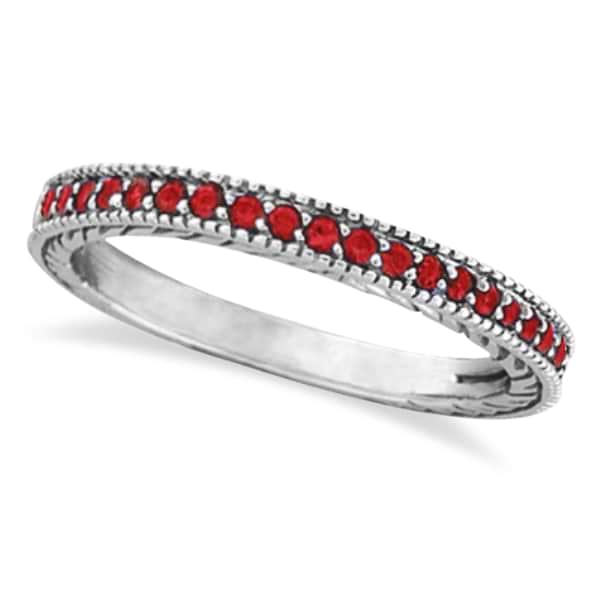 Diamond and Ruby Stackable Ring | CCR2544-W | Valina