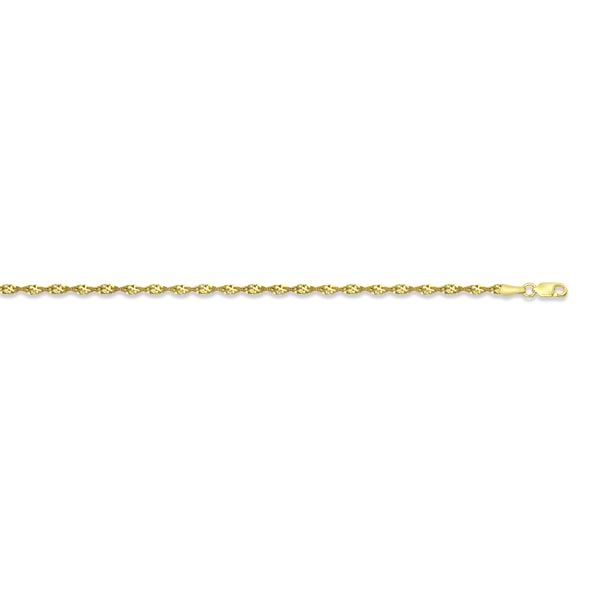 Adjustable Dorica Chain Anklet in 14k Yellow Gold