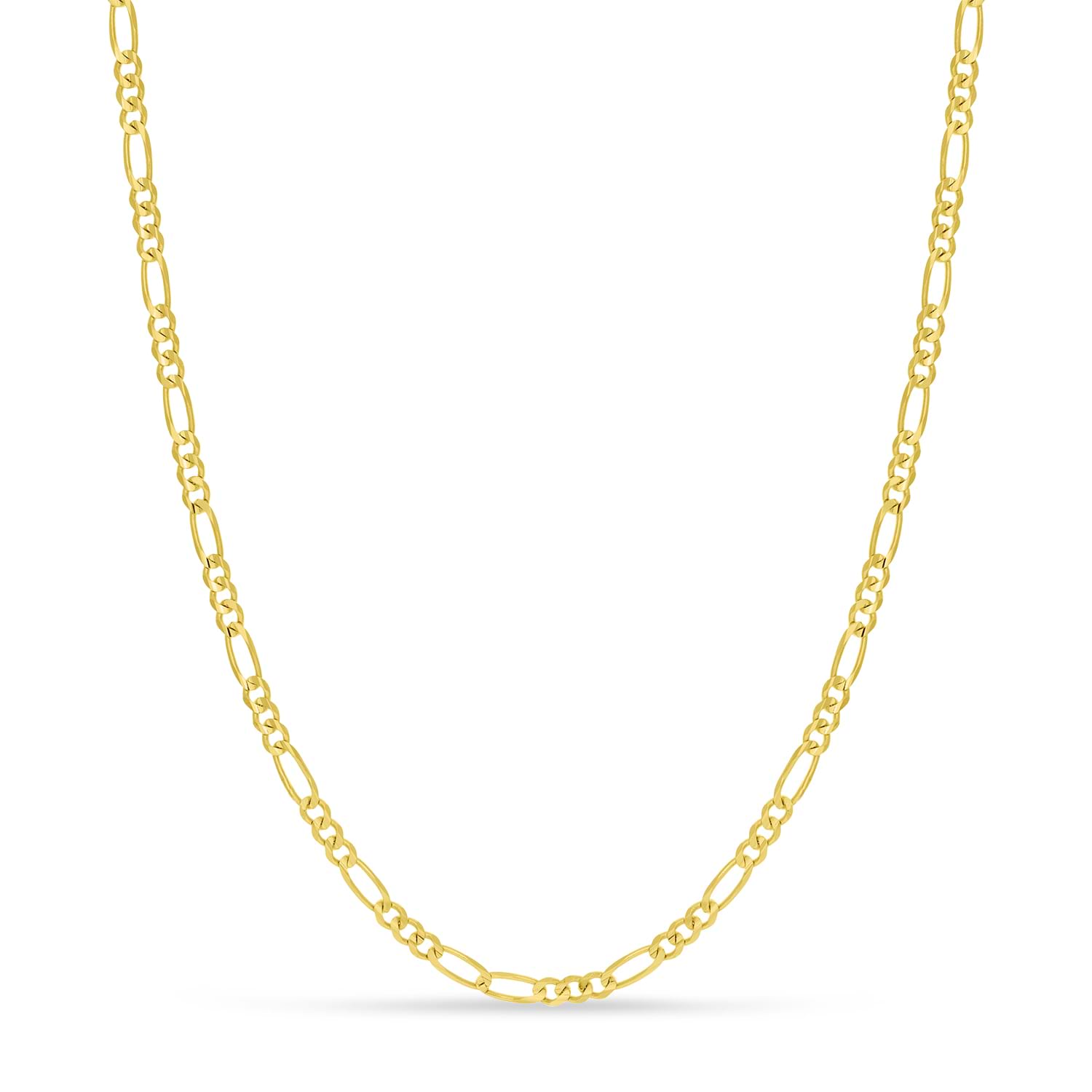 Large Figaro Chain Necklace With Lobster Lock 14k Yellow Gold
