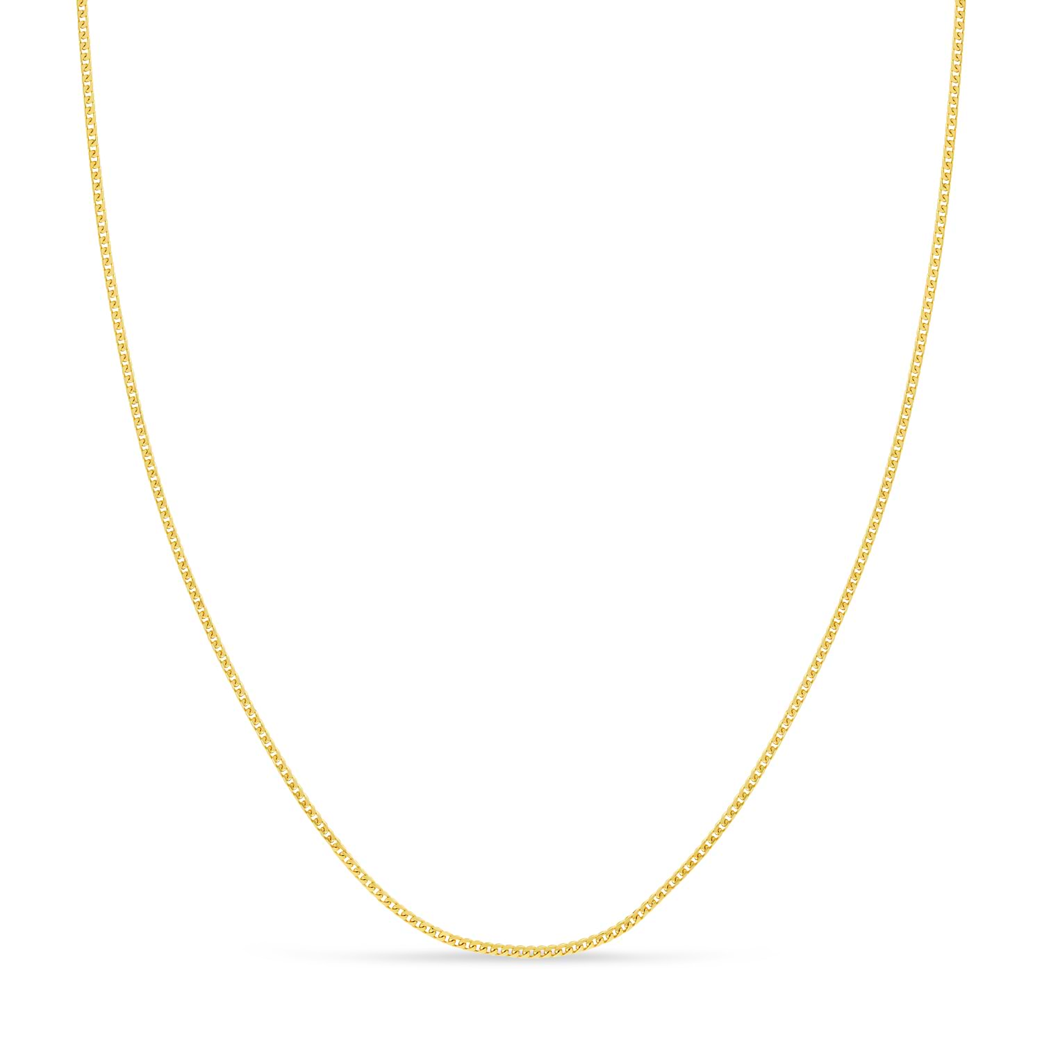 Franco Chain Necklace With Lobster Lock 14k Yellow Gold