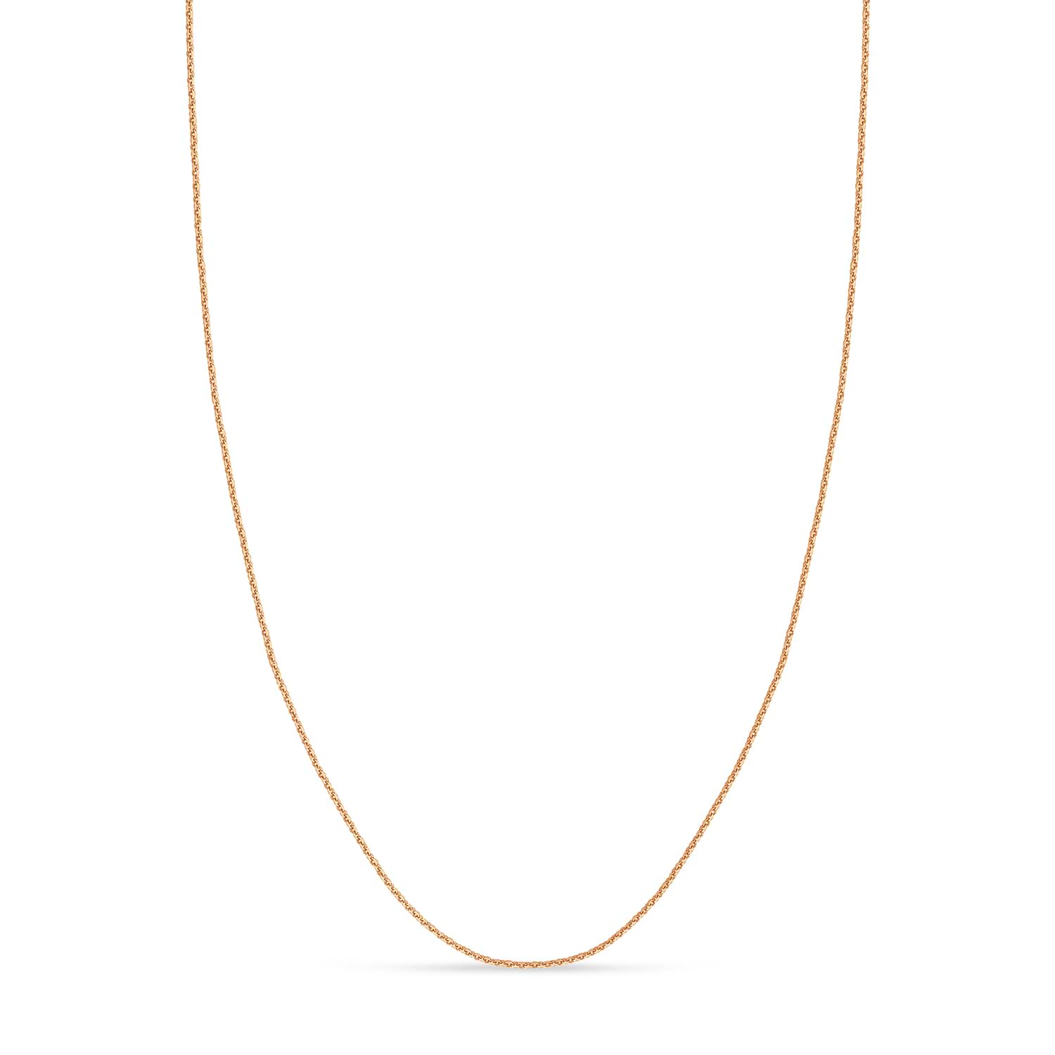 Cable Chain Necklace With Lobster Lock 14k Rose Gold