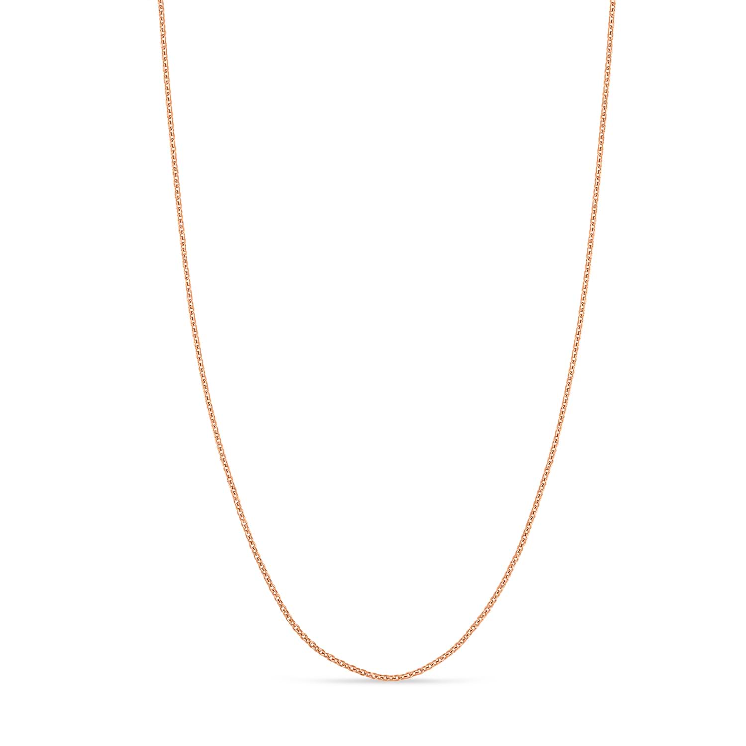 Box Chain Necklace With Lobster Lock 14k Rose Gold