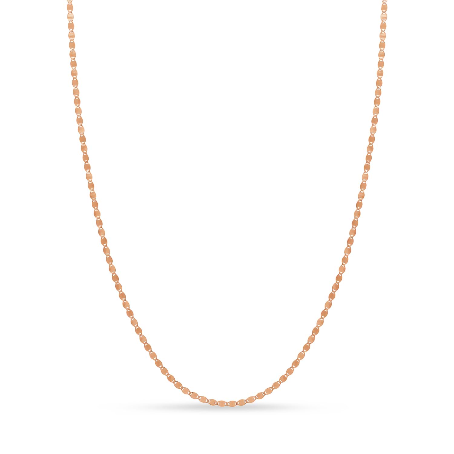 Valentino Chain Necklace 14k Rose Gold