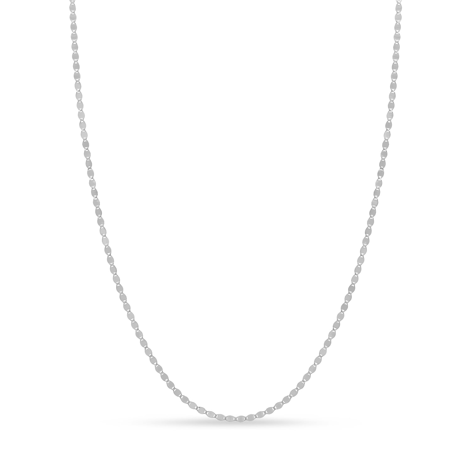 Valentino Chain Necklace 14k White Gold