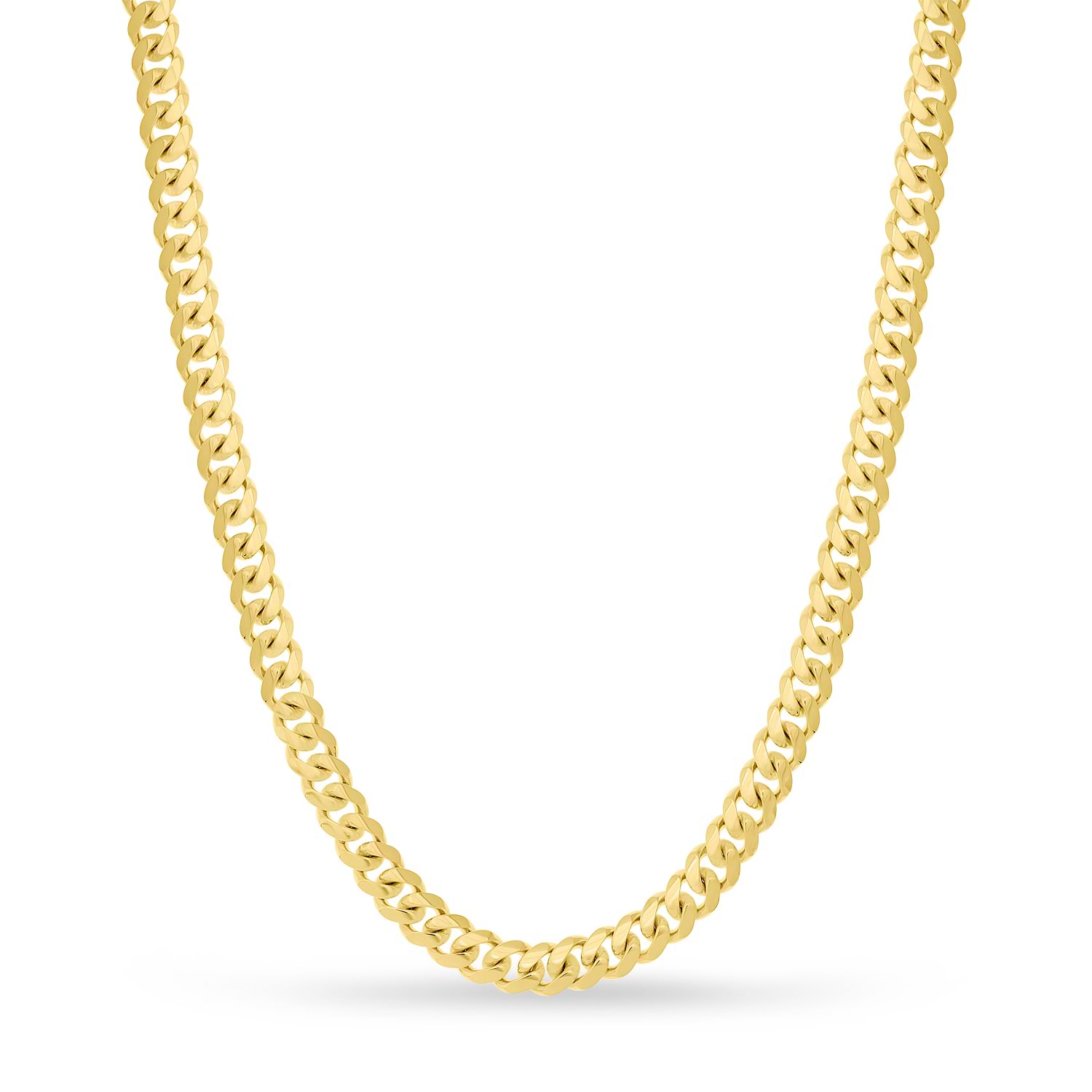 Large Miami Cuban Chain Necklace 14k Yellow Gold