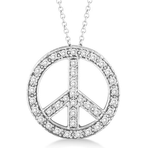 Peace Sign Pewter Necklace for Ashes
