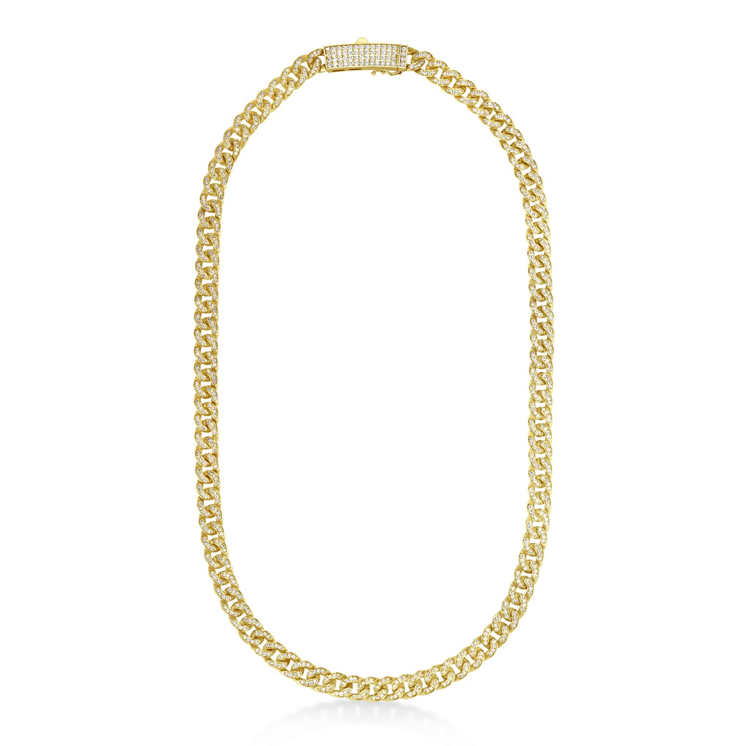 Diamond Miami Cuban Chain Necklace 14k Yellow Gold (6.26ct)