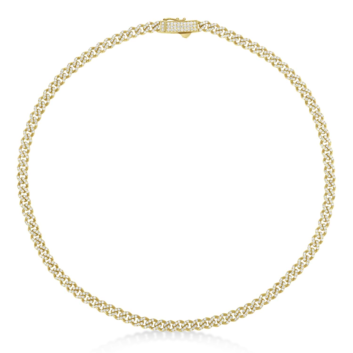 Diamond Link Chain Necklace 14k Yellow Gold (6.24ct)