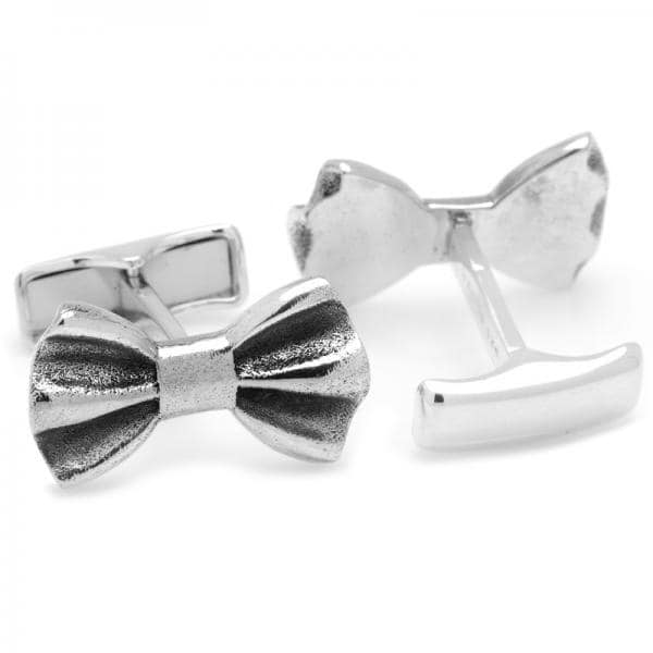 Perfectly Made Bow Tie Cufflinks in Sterling Silver