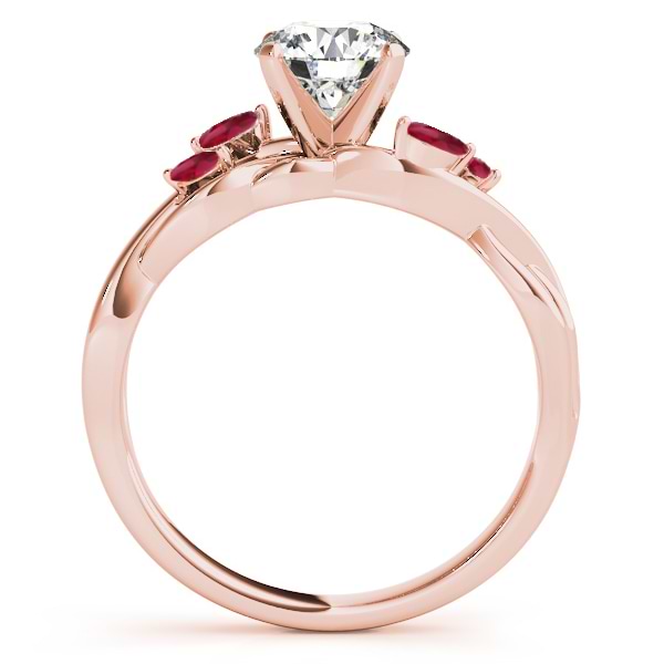 Ruby Marquise Vine Leaf Engagement Ring 18k Rose Gold (0.20ct)