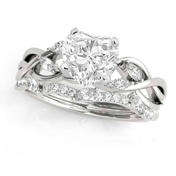 Twisted Heart Diamonds Bridal Sets 18k White Gold (1.73ct)