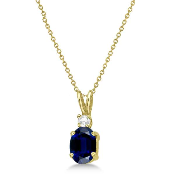 Yellow gold sale sapphire pendant