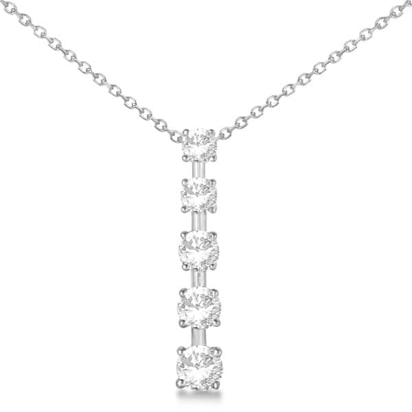 5-Diamond Necklace 14k Gold | Linjer Jewelry