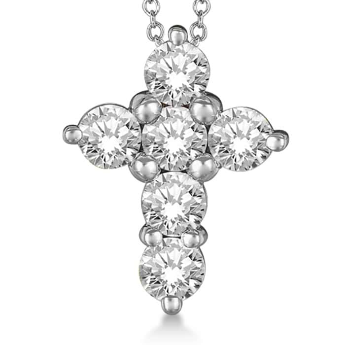 Vecalon 925 Sterling Silver Cross Large Diamond Cross Pendant With 5A CZ  Stones Luxury Long Timepiece For Women And Men, Perfect For Parties And  Weddings From Simplefashion, $20.7 | DHgate.Com