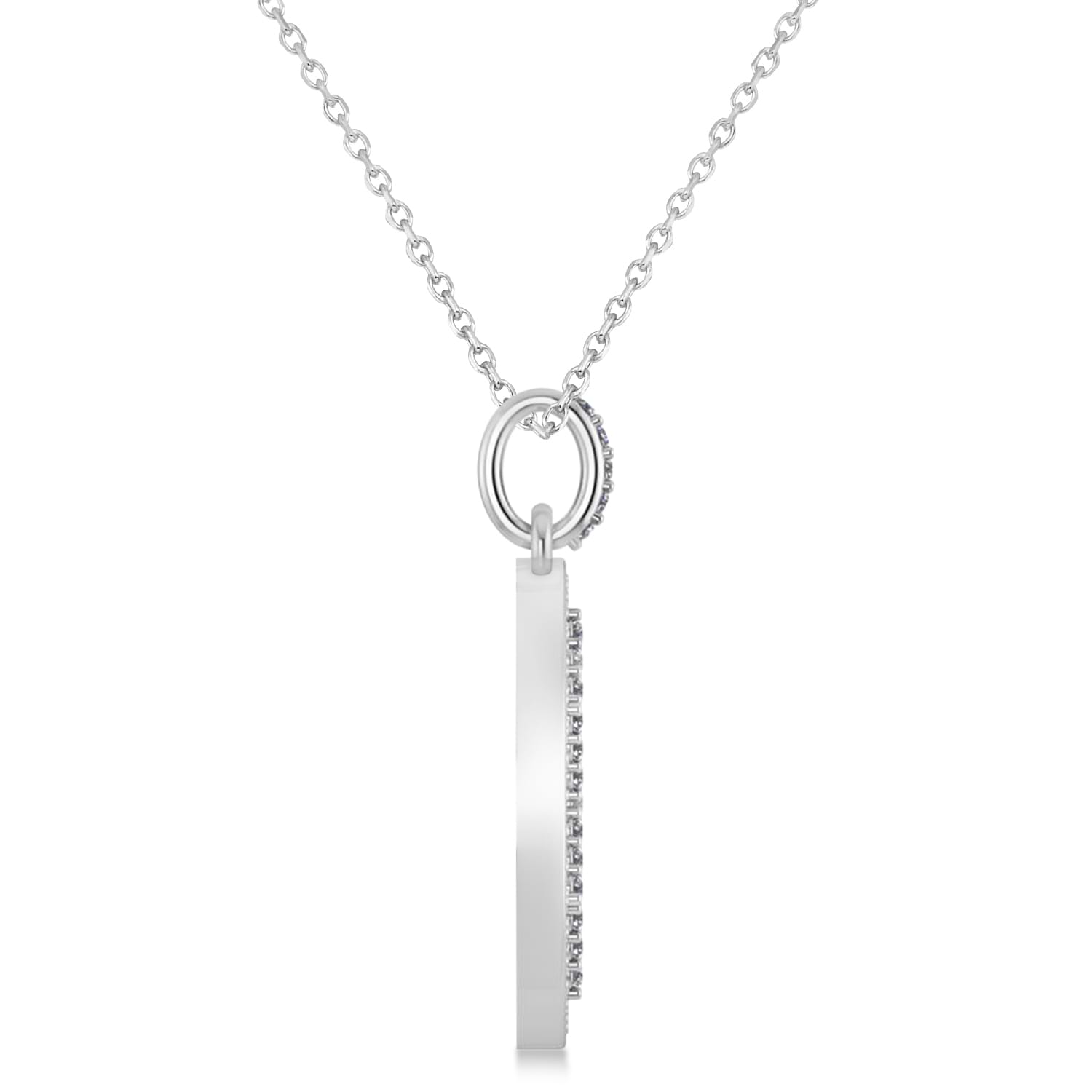 Diamond Jewish Star of David Men's Pendant Necklace 14K White Gold (0.92ct)