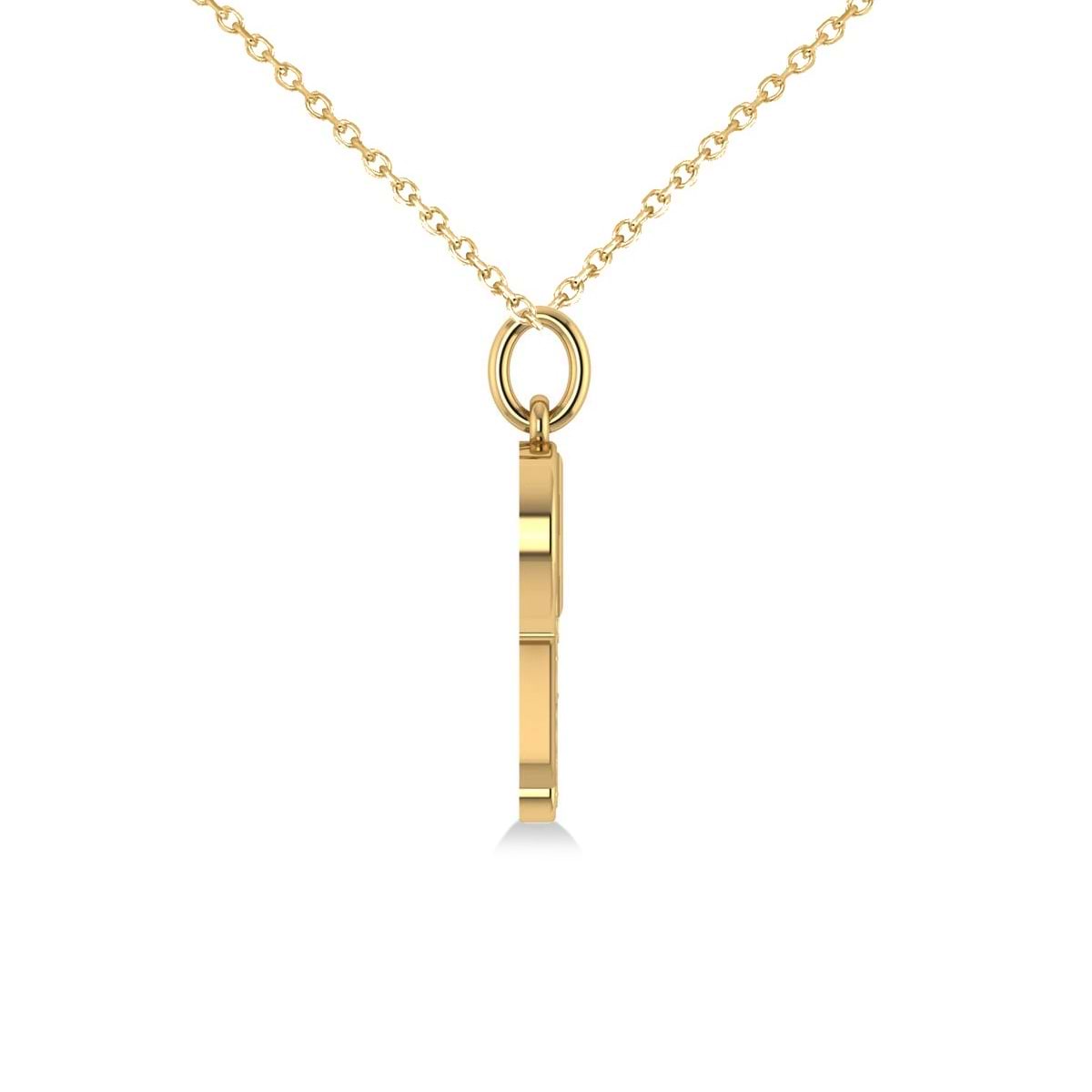 Star of David Hamsa Pendant Necklace 14k Yellow Gold