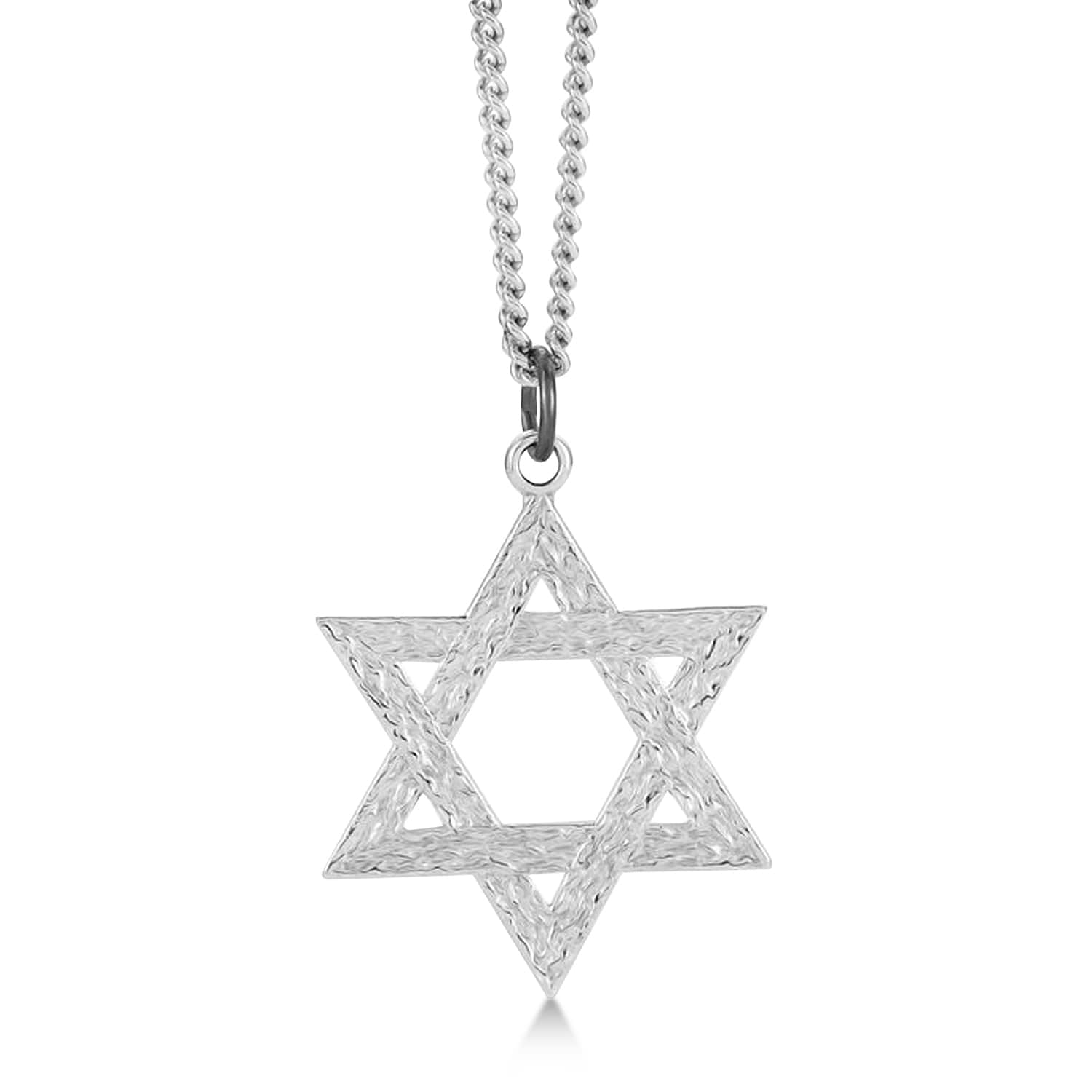 Jewish Star of David Pendant Necklace Sterling Silver