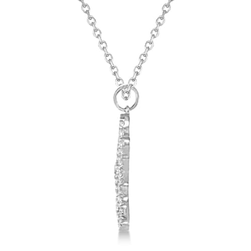 Diamond Dove Pendant Necklace 14k White Gold (0.25ct)