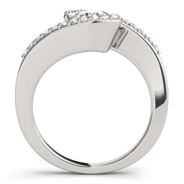 Lab Grown Diamond Accented Tension Set Engagement Ring Platinum (0.17ct)