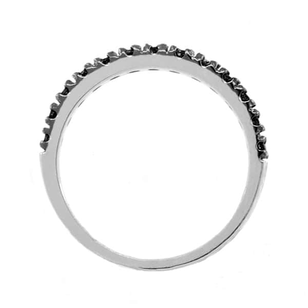 Champagne Diamond Stackable Ring Guard 14k White Gold (0.25ct)