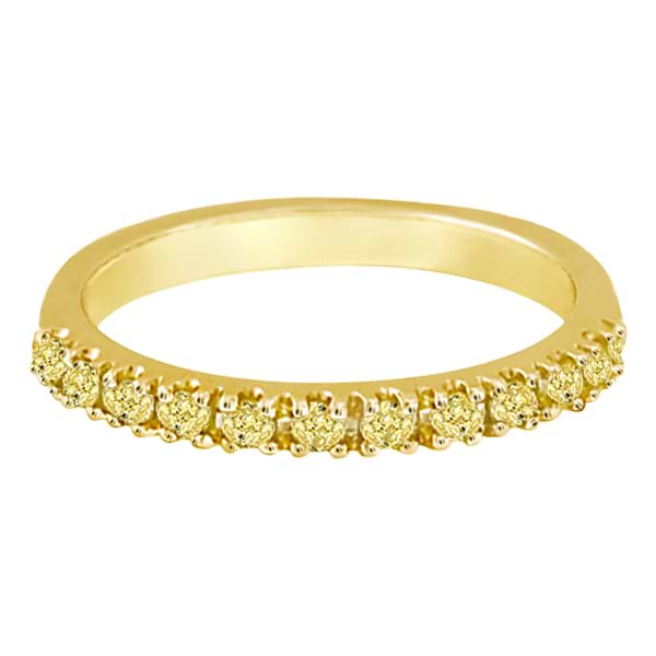 Yellow Canary Diamond Stackable Ring Band 14k Yellow Gold (0.25 ct)
