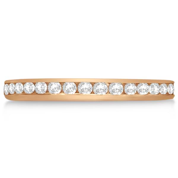 Channel Set Diamond Eternity Ring Band 14k Rose Gold (pink) (1.00 ct)