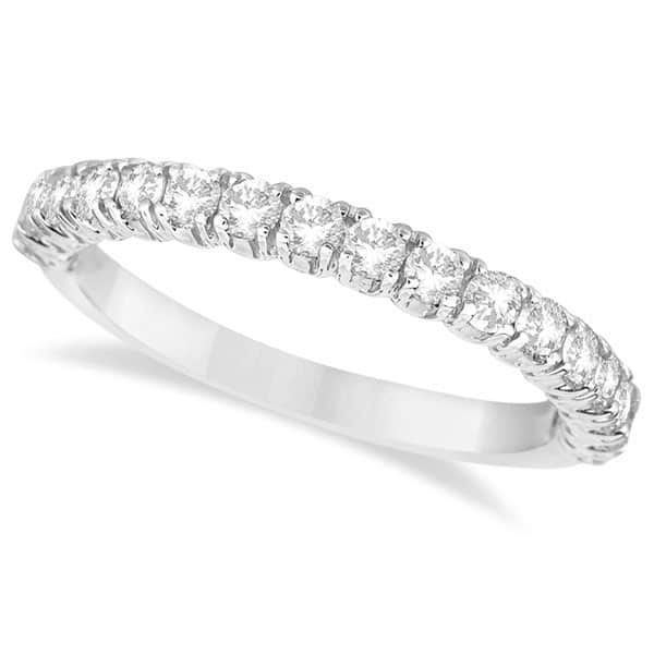 Half-Eternity Pave-Set Diamond Stacking Ring Palladium (0.75ct)