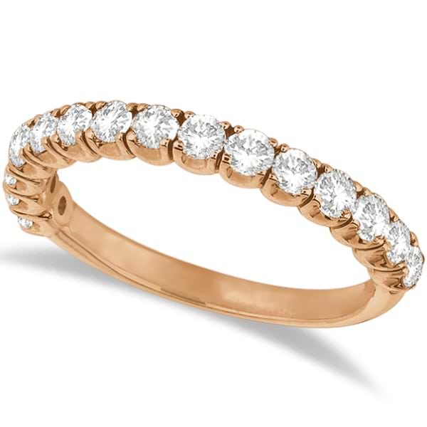 Diamond Wedding Band Anniversary Ring in 14k Rose Gold (1.00ct)