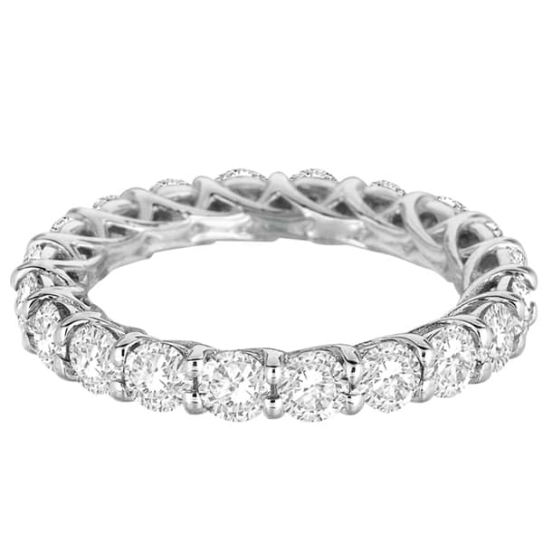 Luxury Lab Grown Diamond Eternity Anniversary Ring Band 14k White Gold (3.50ct)