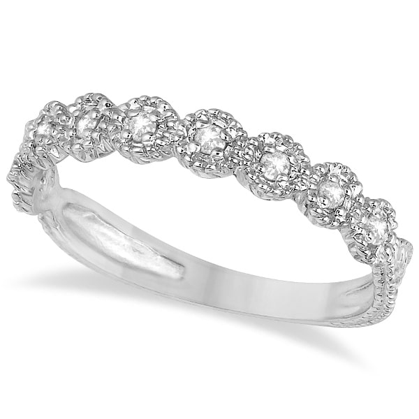 Custom Diamond Stackable Ring Band in 14k White Gold (0.30 ctw)