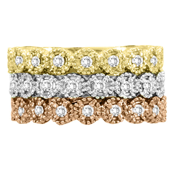 Diamond Stackable Ring Band in 14k Yellow Gold (0.20 ctw)