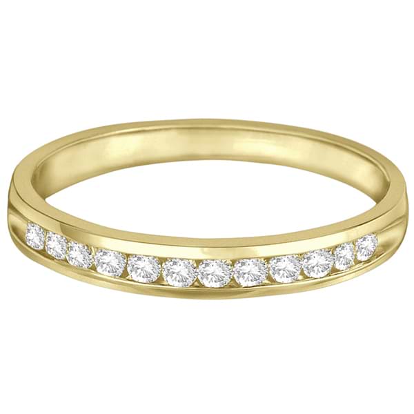 Channel-Set Diamond Anniversary Ring Band 14k Yellow Gold (0.25ct)